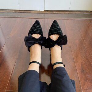 ASOS Black Bow Shoes